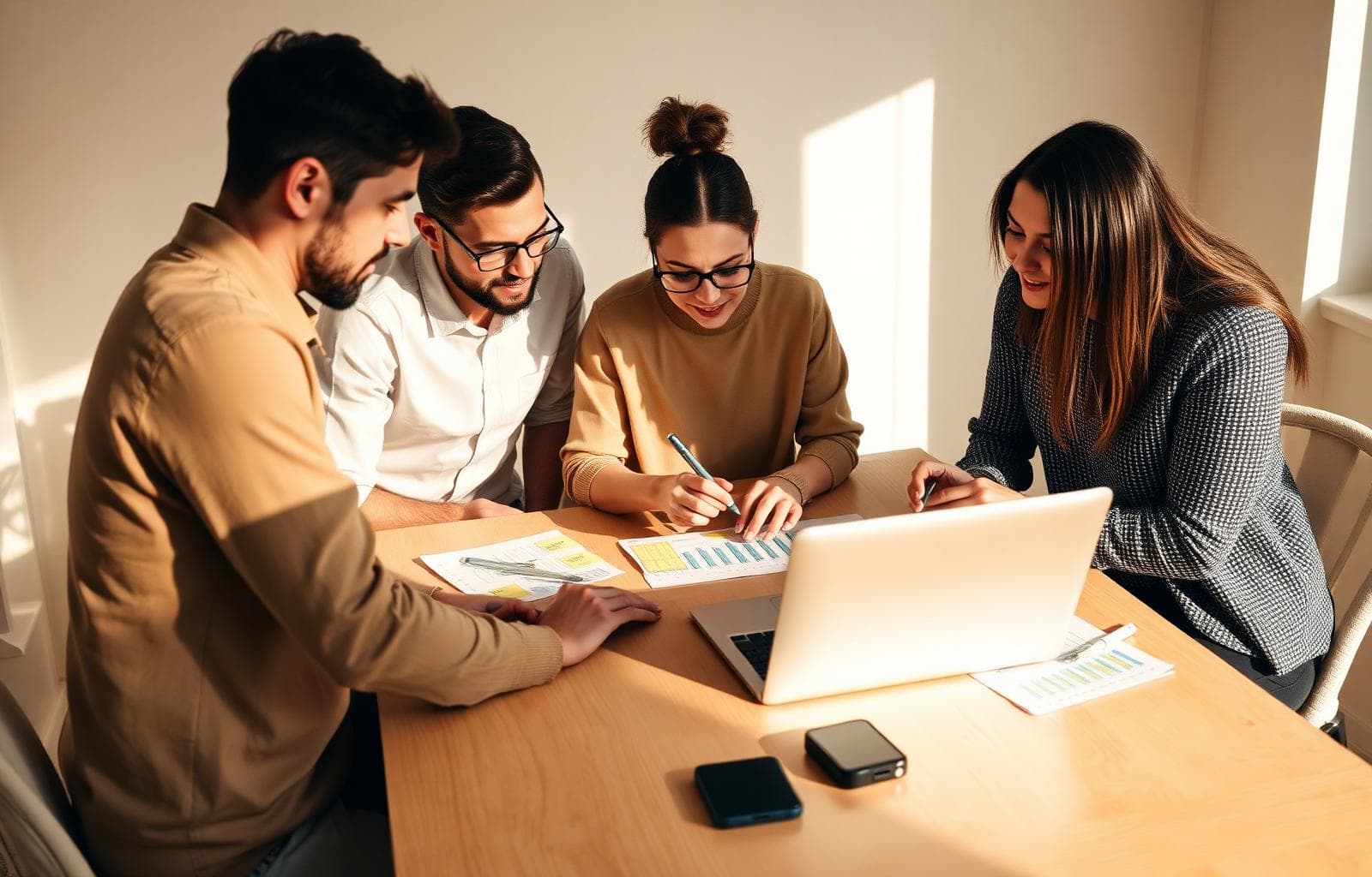 Insights-Team bei der Auswertung
